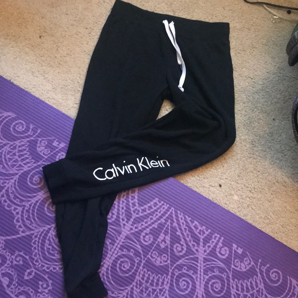 Black Calvin Klein sweatpants